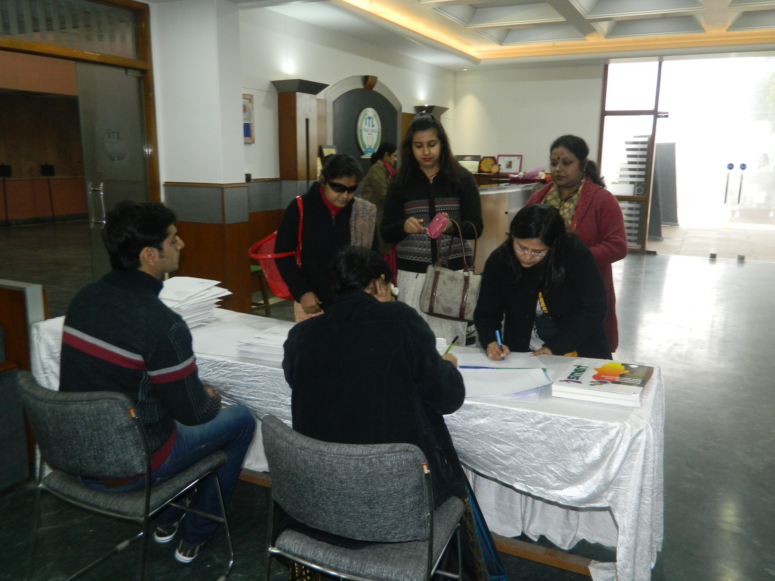 Registration Desk at a Psychotherapy Workshop, 2014